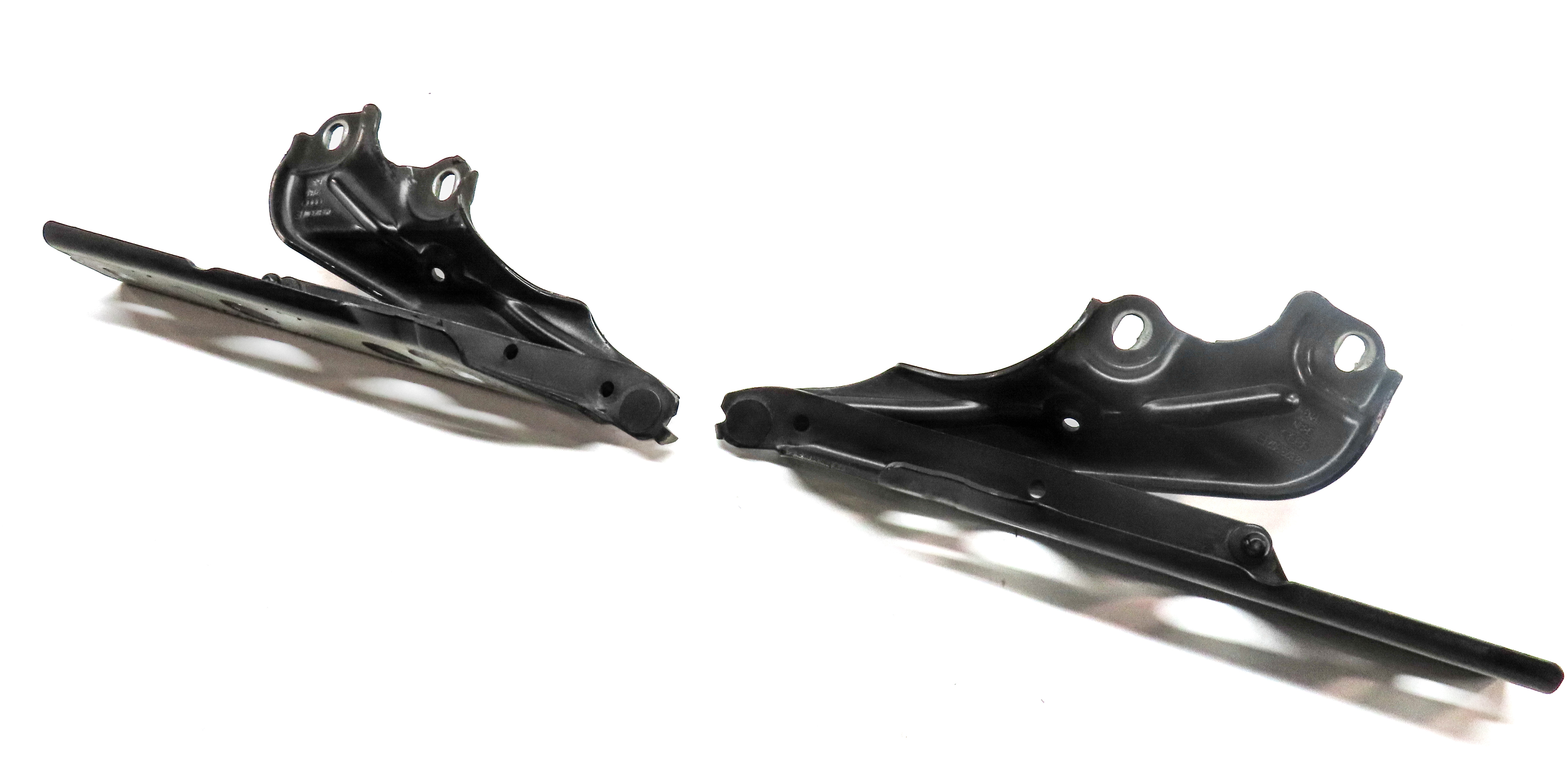 2012-2018 AUDI A6 S6 A7 S7 (C7 4G8) FRONT LEFT & RIGHT HOOD HINGE SET-2 (Black) — exact item pictured